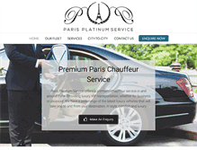 Tablet Screenshot of chauffeursparis.com